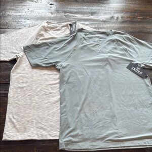 Rhone reign Gray and Greenish blue Short Sleeve Tees (2) new with tags